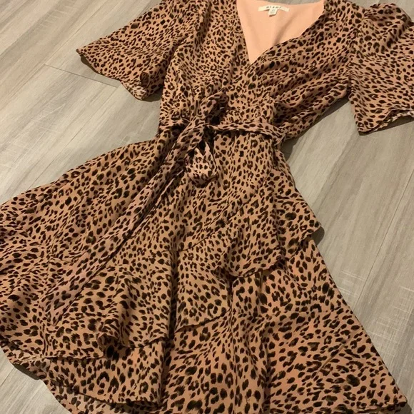 Miami (Francesca’s) Pink Leopard Print Dress Size XS - Picture 3 of 3
